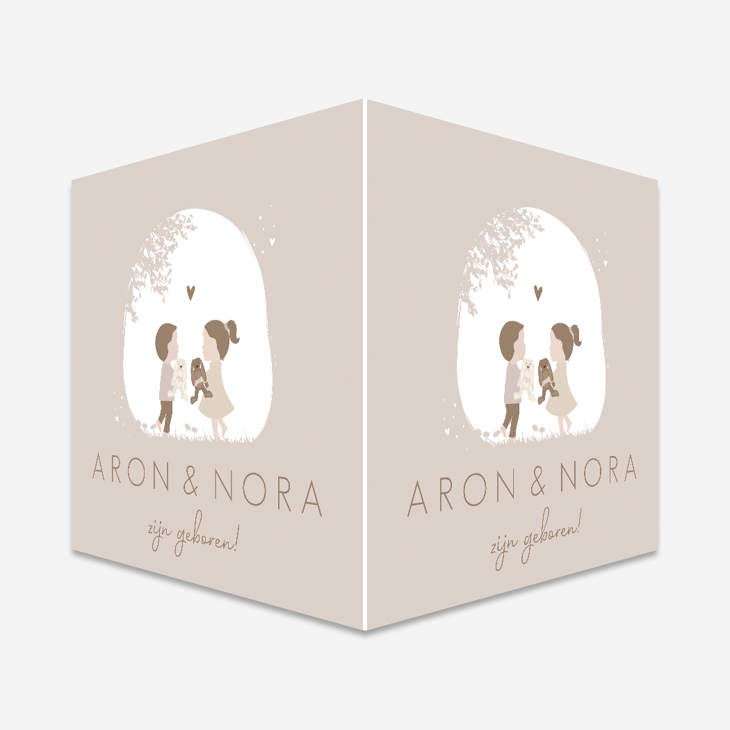 Raambord Vierkant Tweeling Happyhorse Tekening