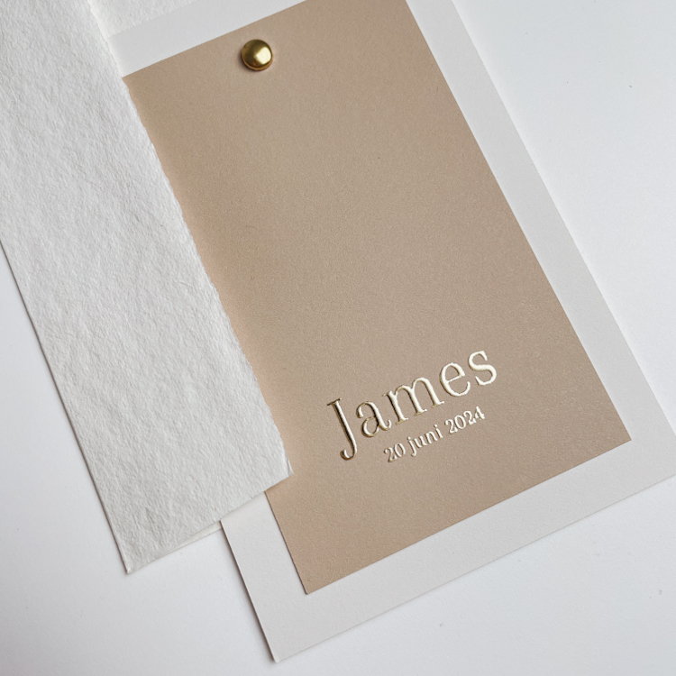 Jongens geboortekaartje met een foto