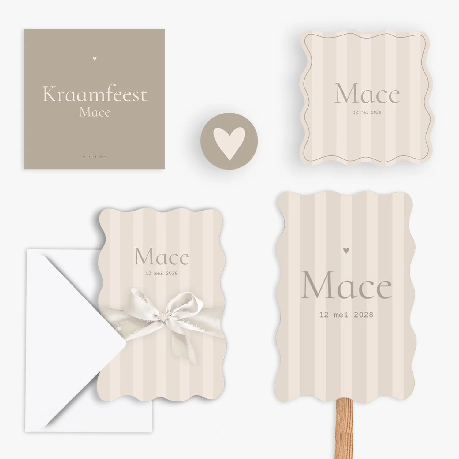 doorlink geboortekaartjes set stripes of joy