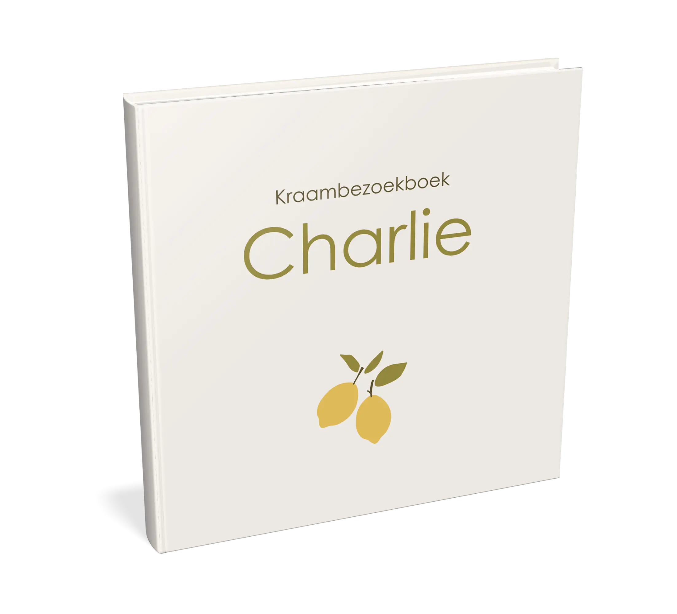 Neutraal kraambezoekboek met citroenen