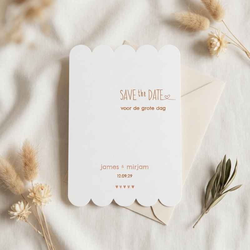 Save the Date kartelrand vrolijk