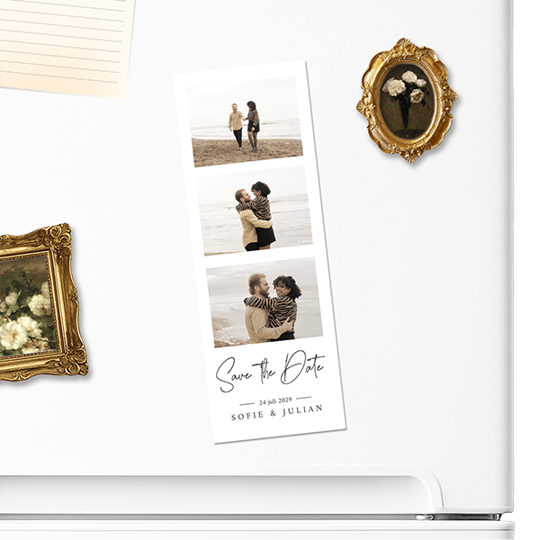 Boekenlegger Save the Date met foto's