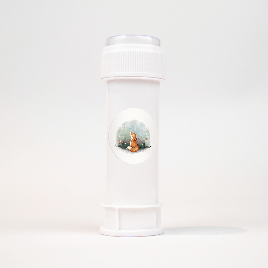 Sticker met lief aquacolour vosje - vel van 25 stickers