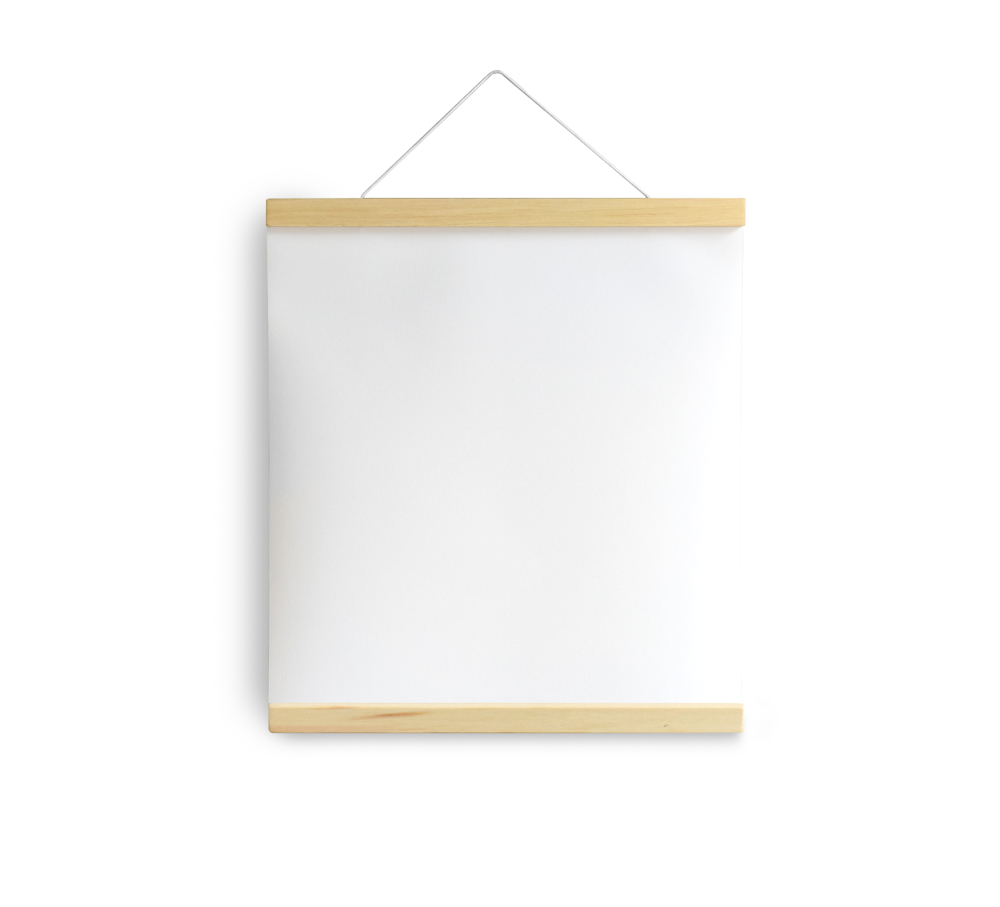 Canvasposter met houten latjes vierkant