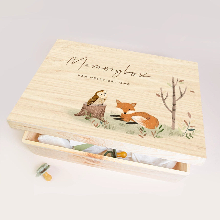 Memorybox met bosdieren