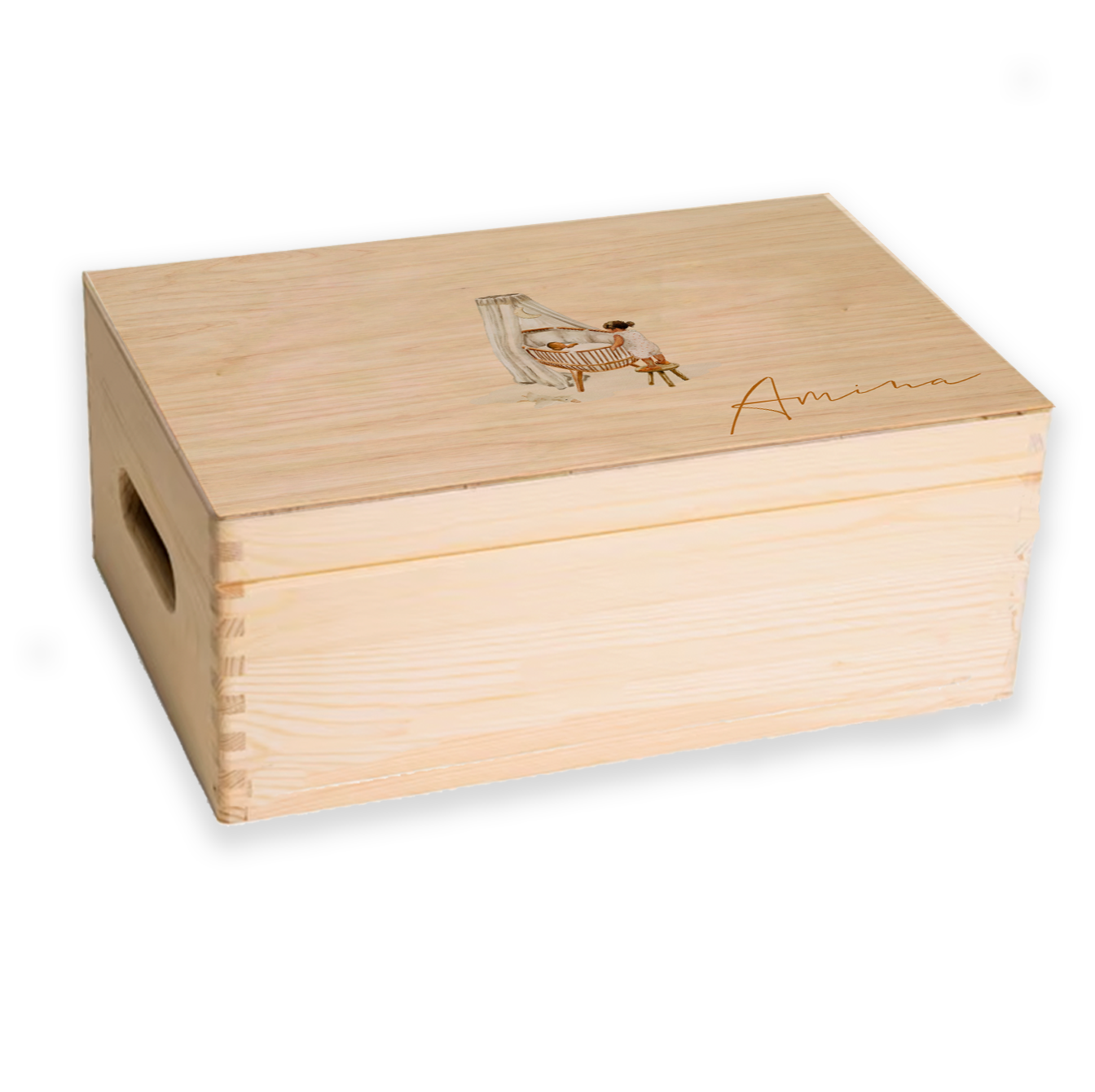 Memorybox getinte kindjes wiegje zus