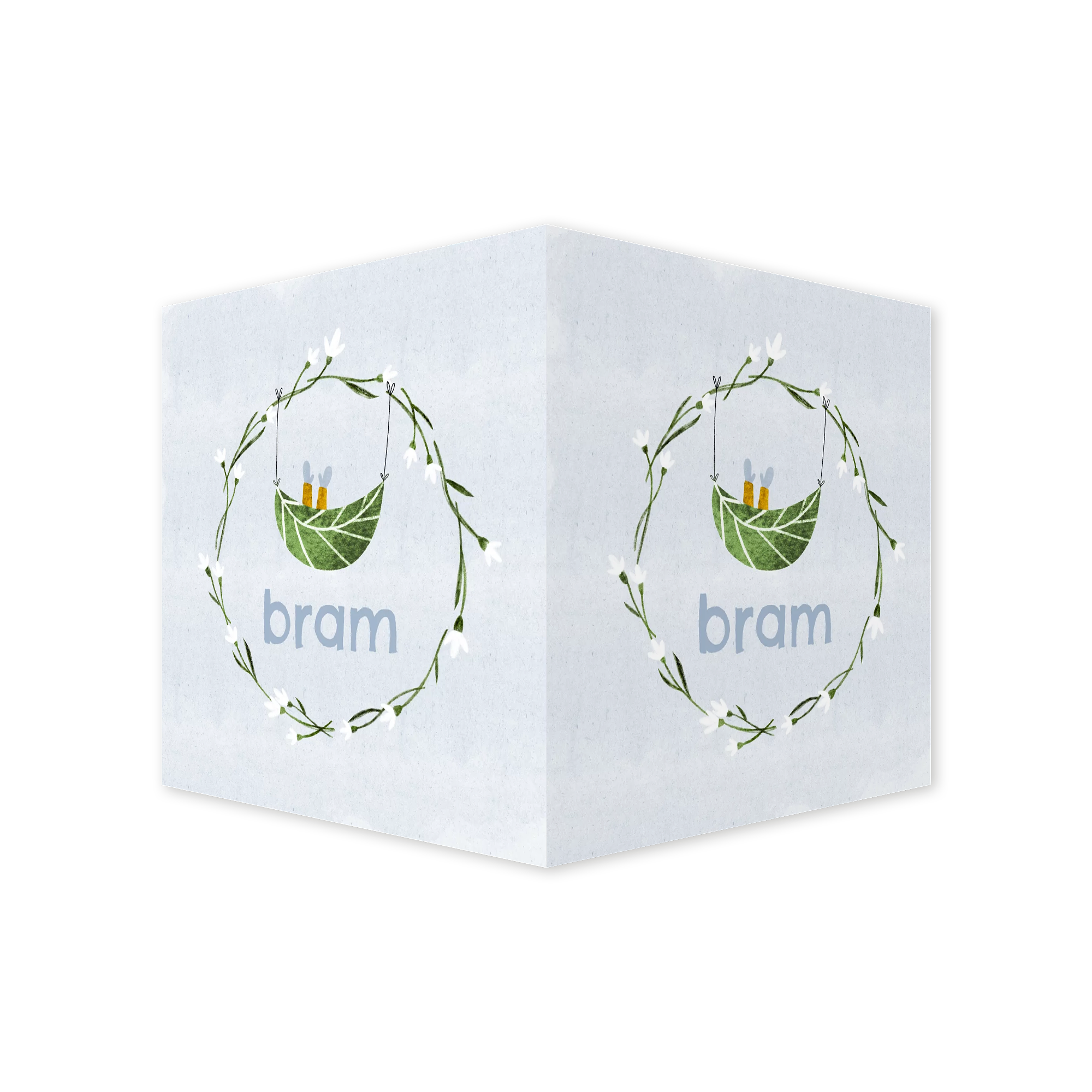 Raambord sneeuwklokjes krans jongen