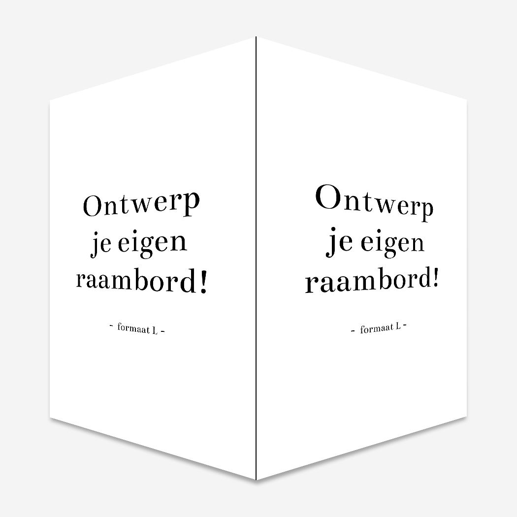 Raambord L Eigen Ontwerp Blanco