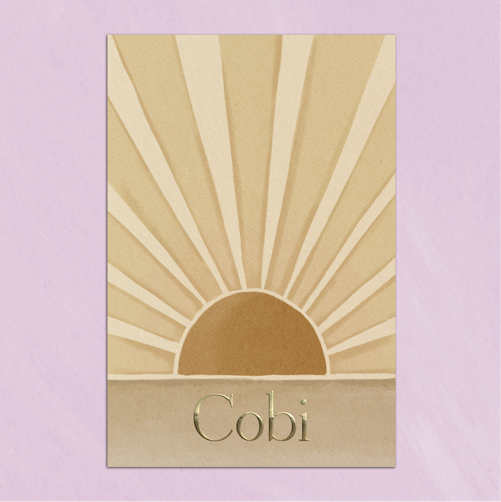 Geboortekaartje Zonnestralen Beige Oker