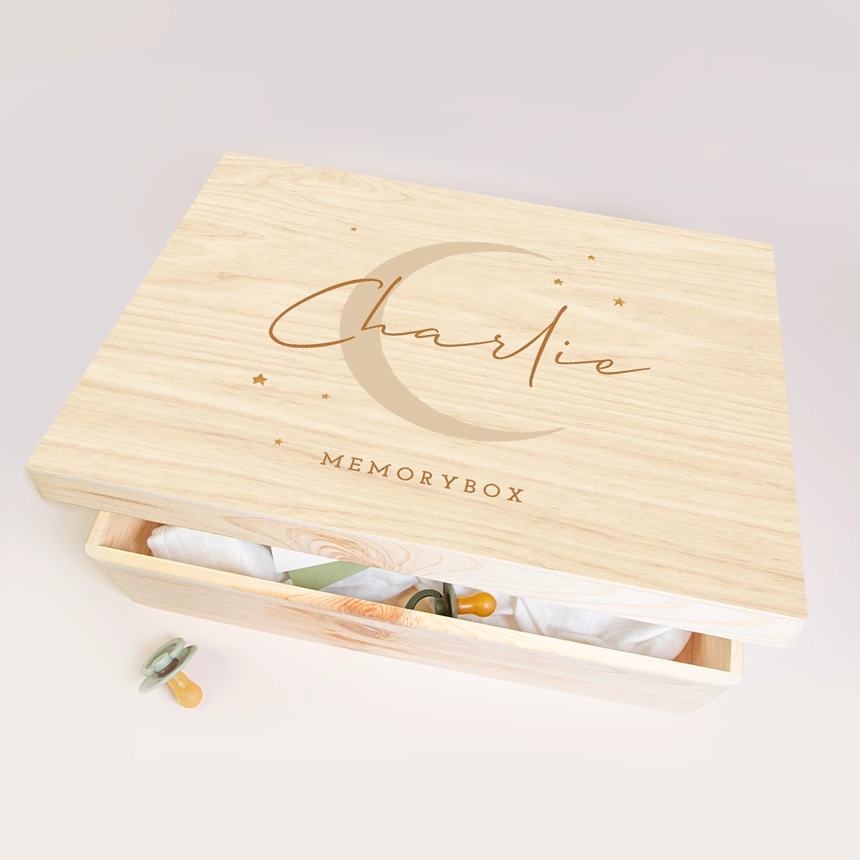 Herinneringsdoos met maan en sterretjes