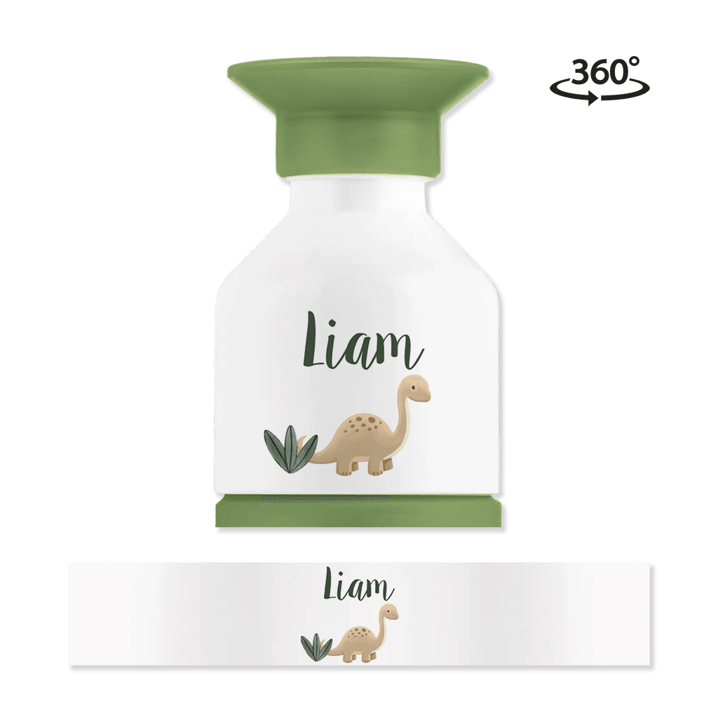 Dopper steel MINI met naam en dino
