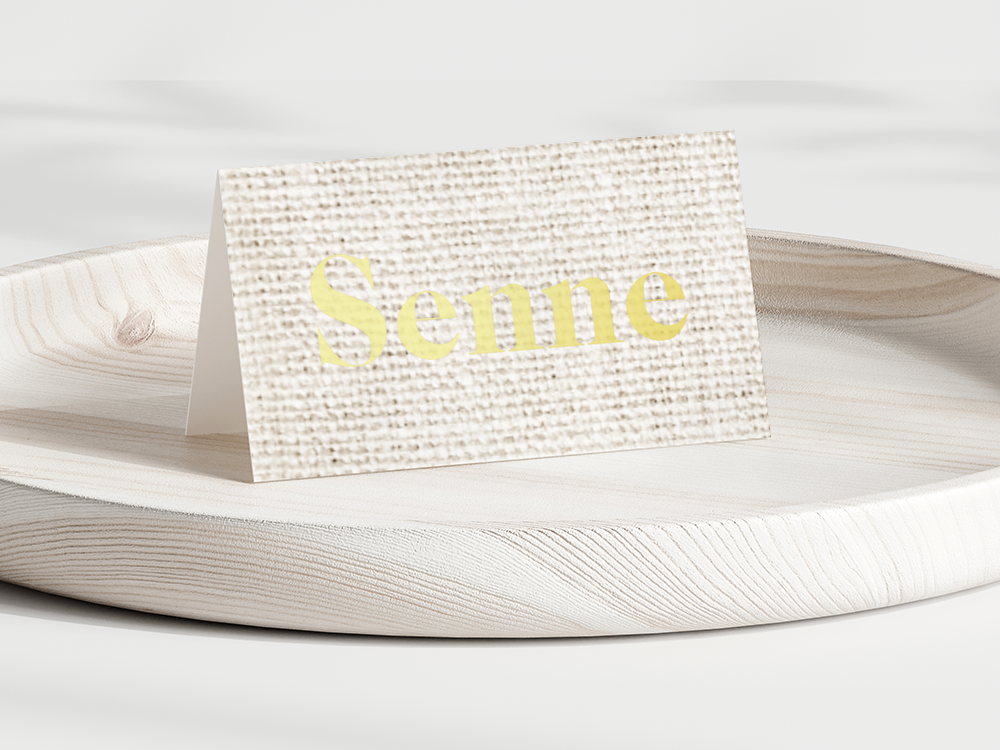 naamkaartjes linnenlook met goudfolie