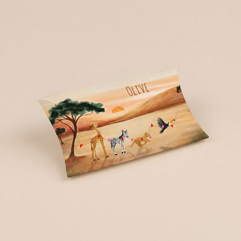 Doopsuiker gondeldoosje savanne meisje