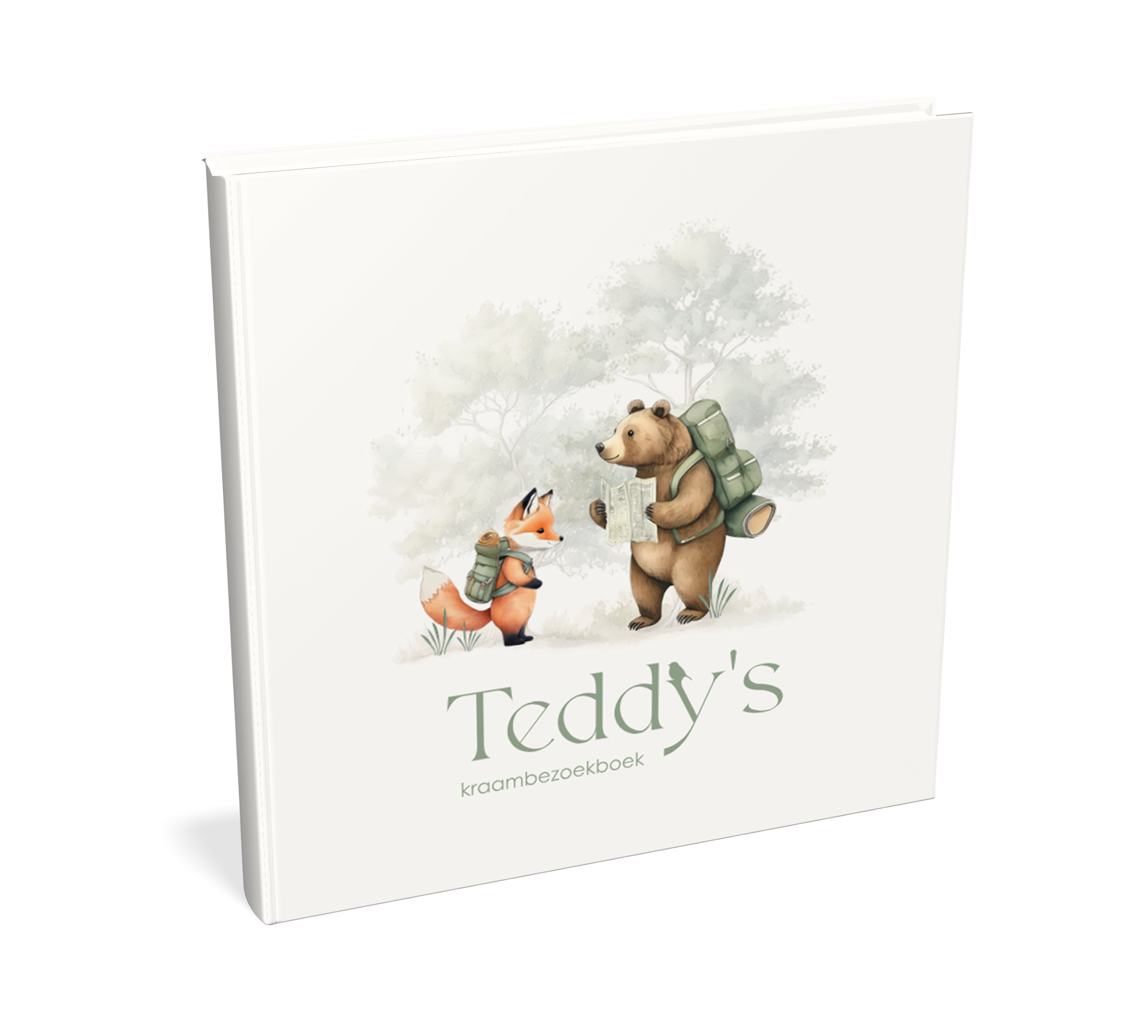 Avontuurlijk kraambezoekboek met vosje en beer