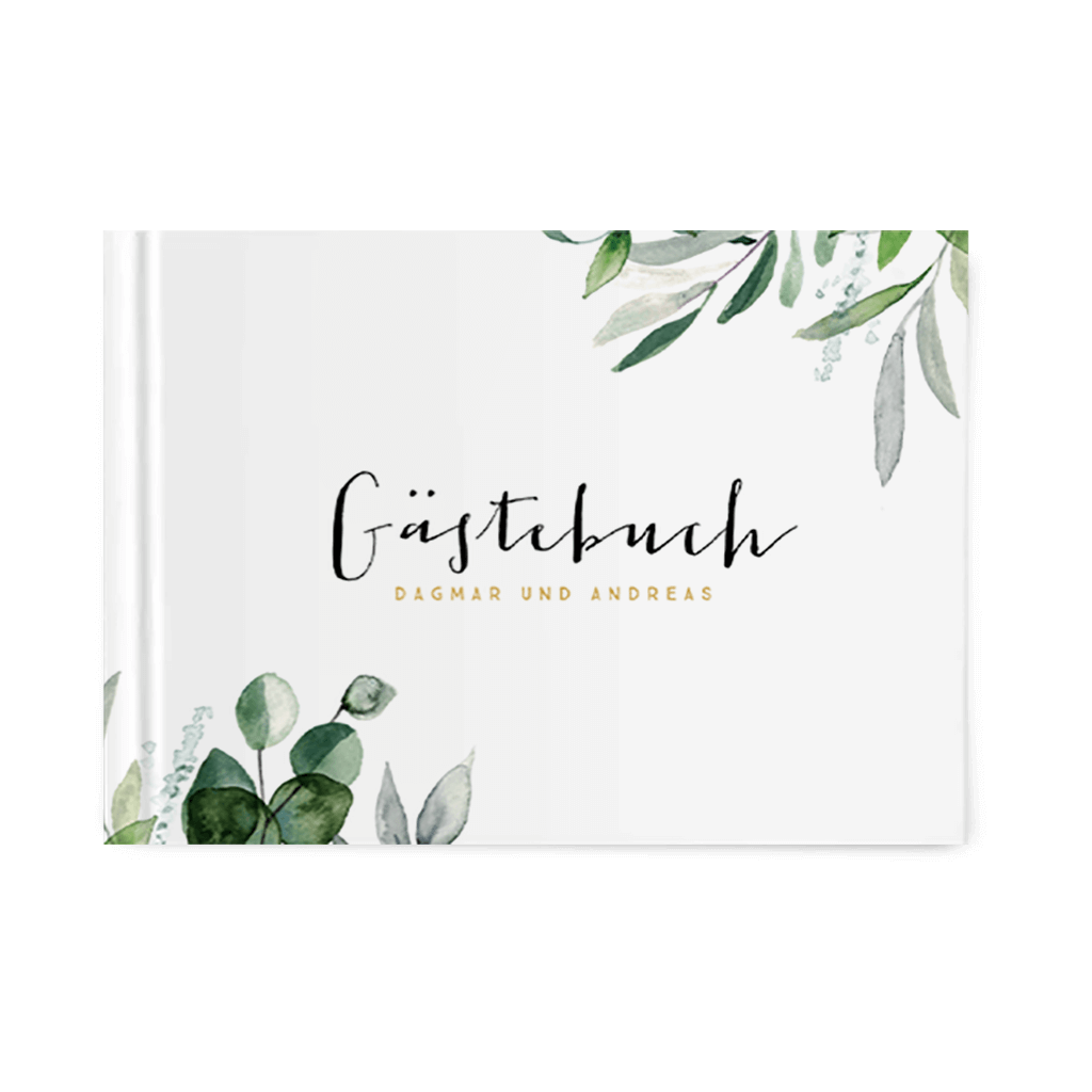 Schöne florale Gästebuch "Eukalyptus"