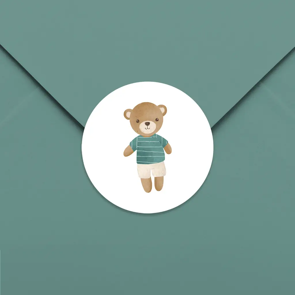 Sluitzegel met knuffel beertje - per 25 stuks