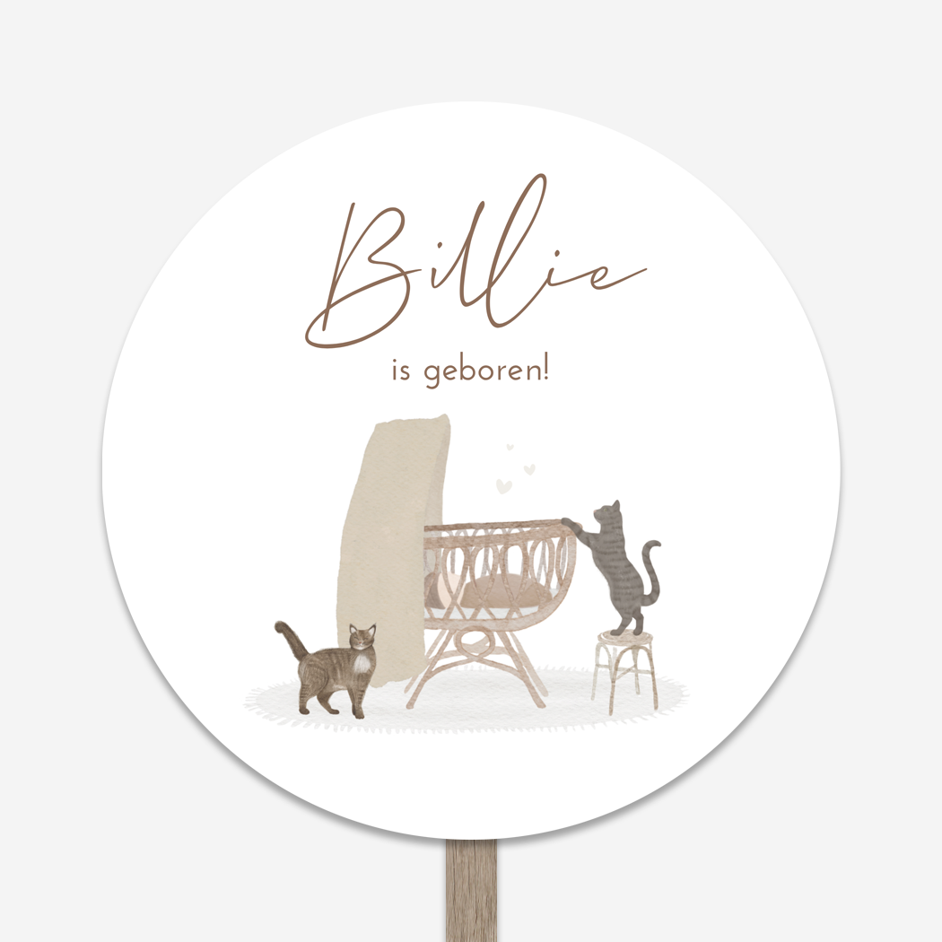 Tuinbord Katten Poesjes Neutraal Wiegje