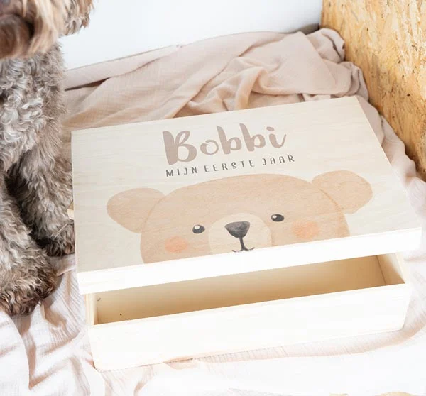 Memory box baby met lief beertje