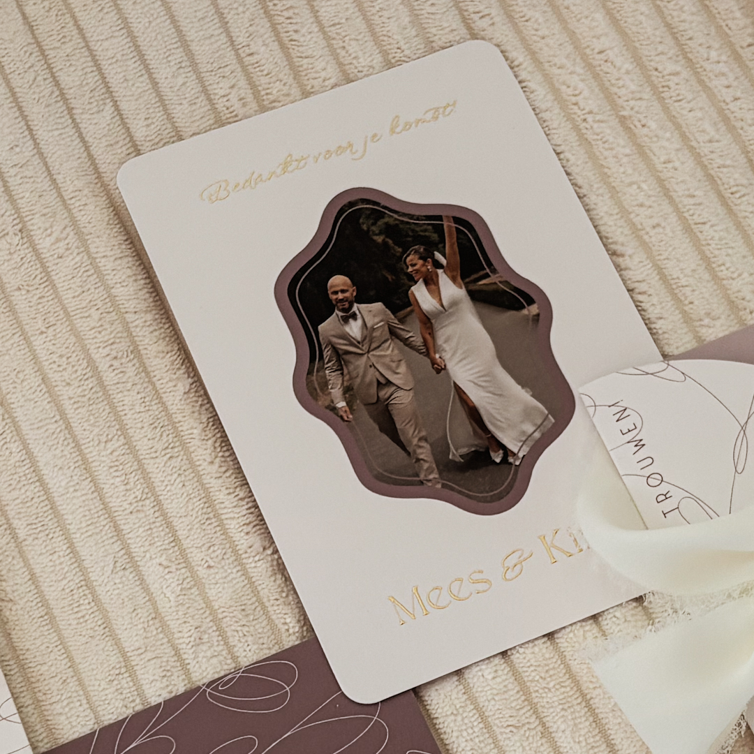 Bedankkaart met foto L'amour Blush