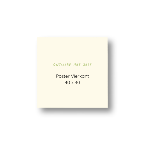 Poster - VIERKANT - 40x40 - opgerold | Blanco