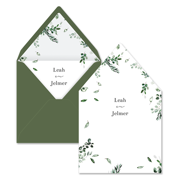 Vierkante inlay met blaadjes