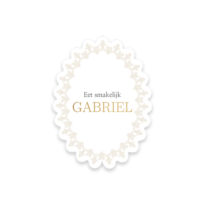 Klassieke naamkaartjes in ovaal