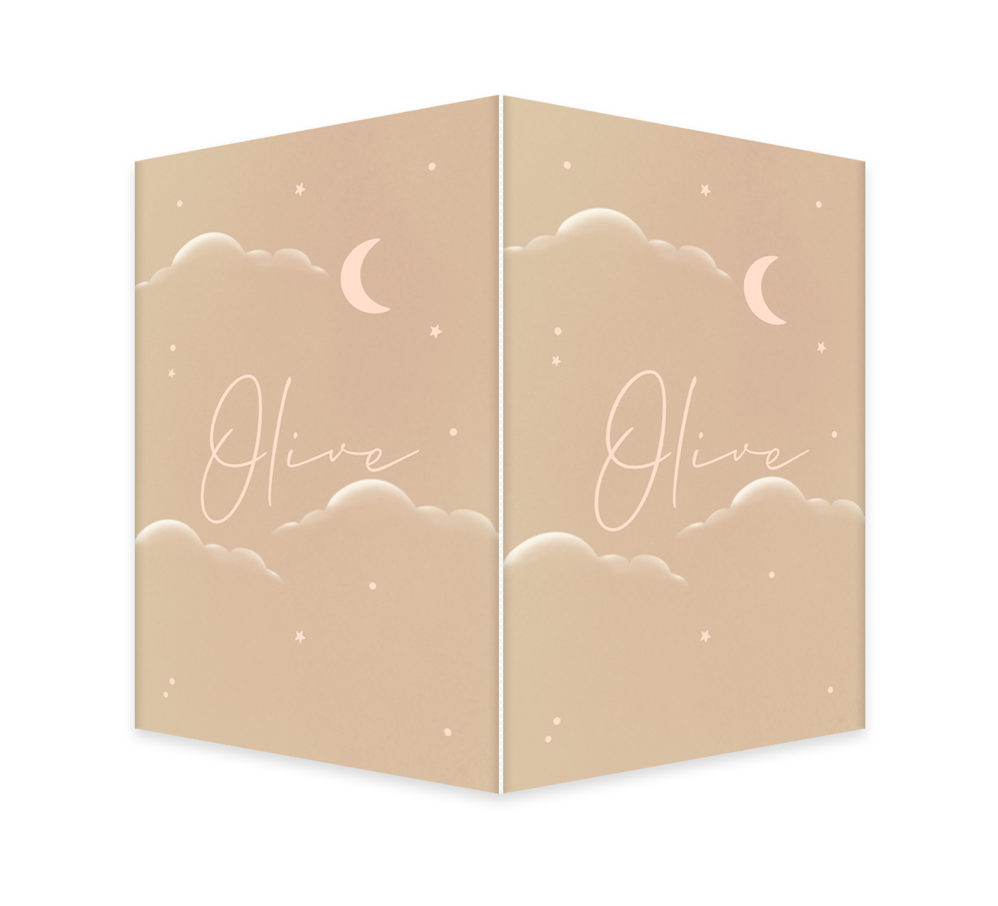 Raambord met wolken en sterrenhemel