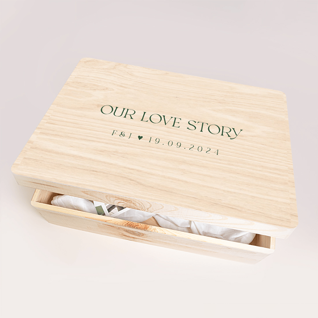 Memorybox zwart wit met foto