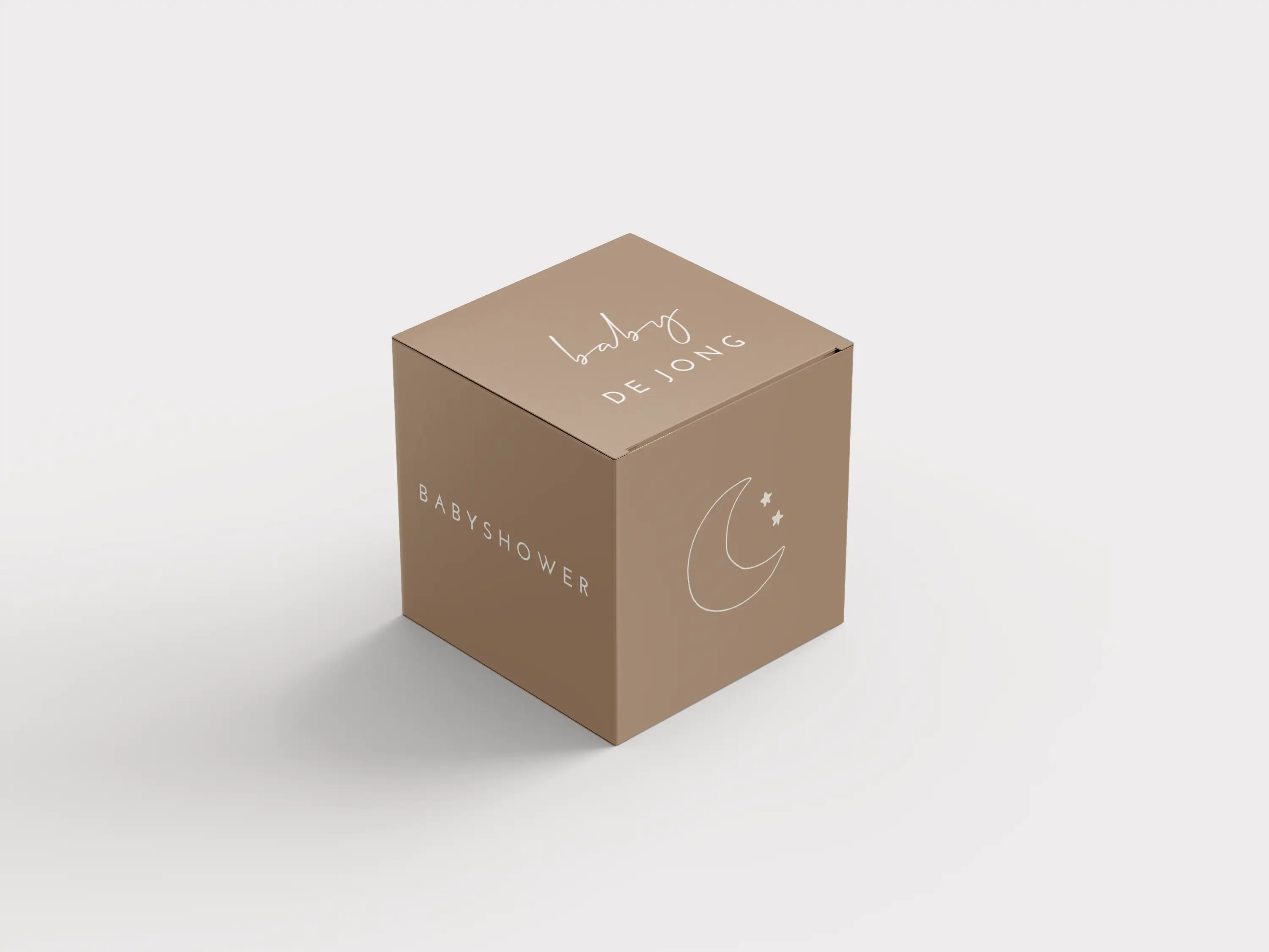 Bedankdoosje bruin met maantje