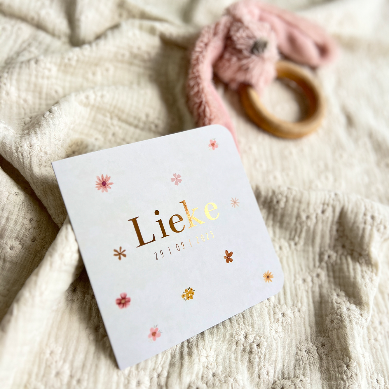 Geboortekaartje Meisje Bloemetjes