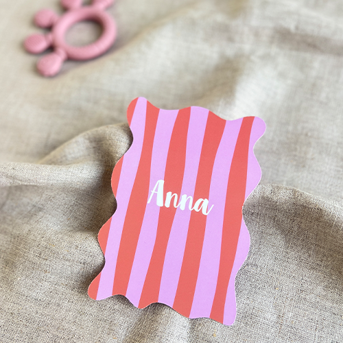 Geboortekaartje Meisje Golven Strepen Kleur