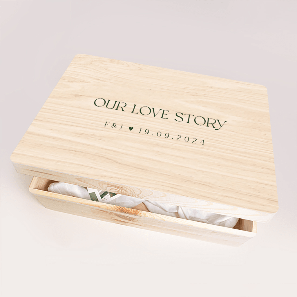 Memorybox zwart wit met foto