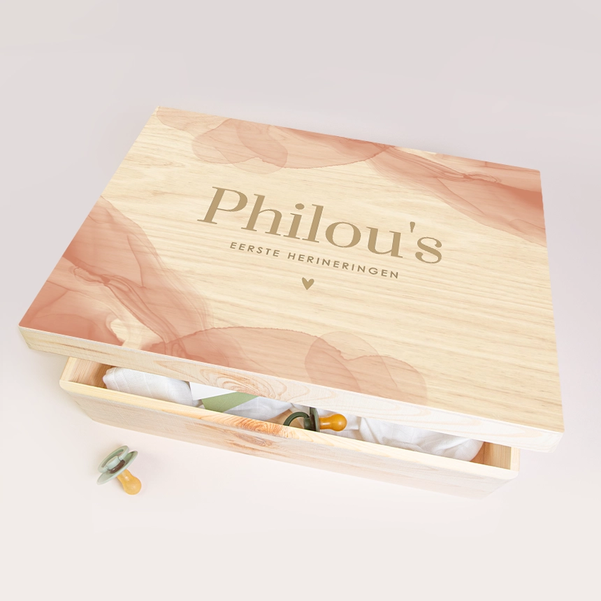 Herinneringsdoos met watercolor