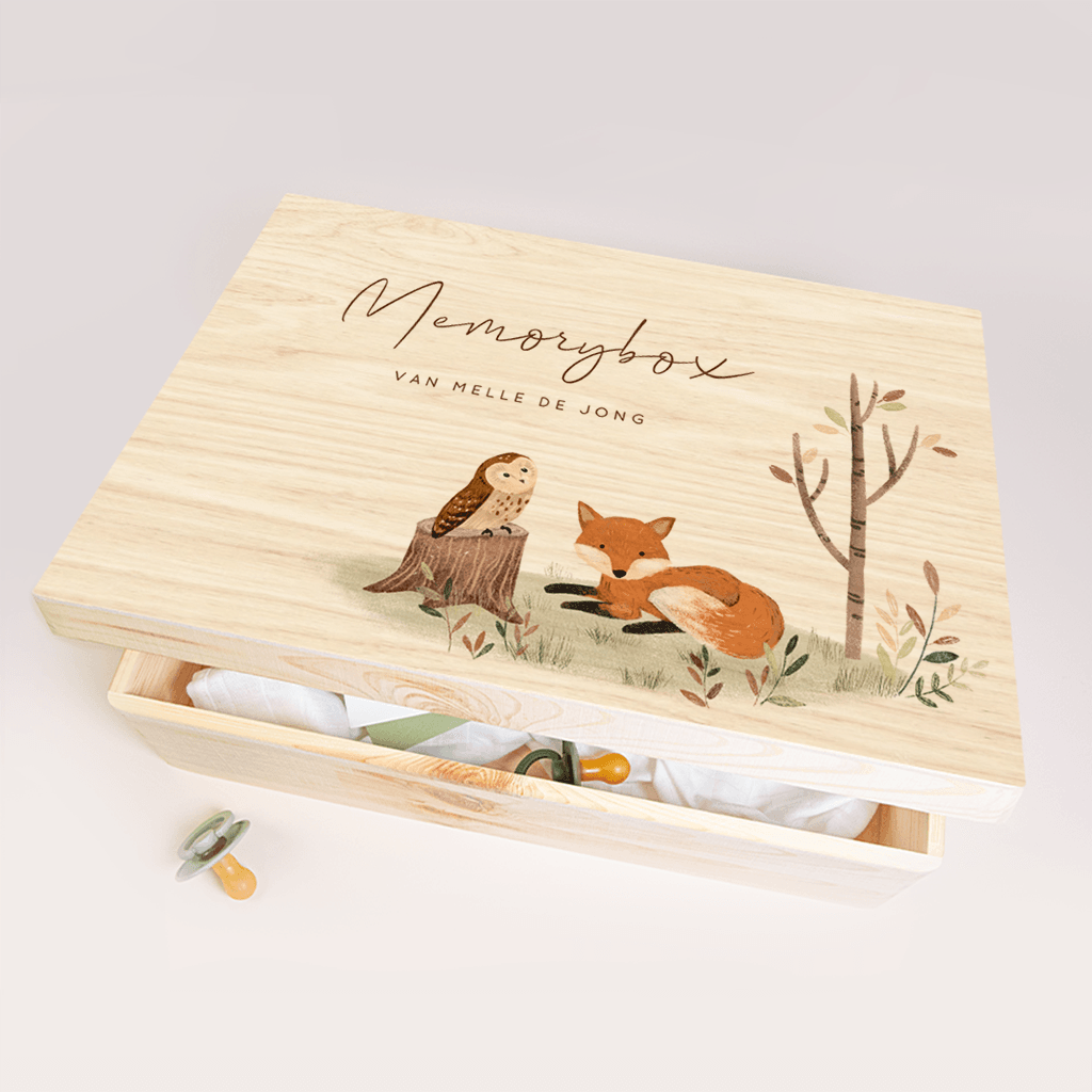 Memorybox met bosdieren