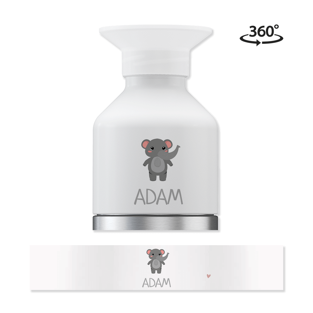Dopper steel MINI met naam en olifant