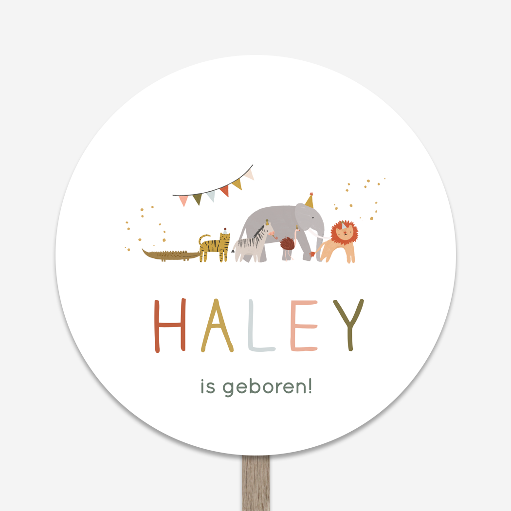 Tuinbord Party Animal Vlaggetjes Feest