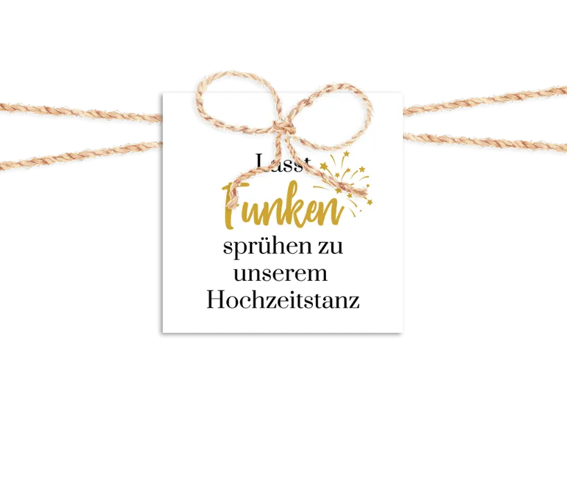 Wunderkerzenanhänger quadratisch 16 Stück