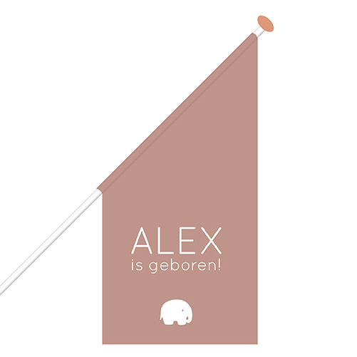 Hippe geboortevlag olifantje