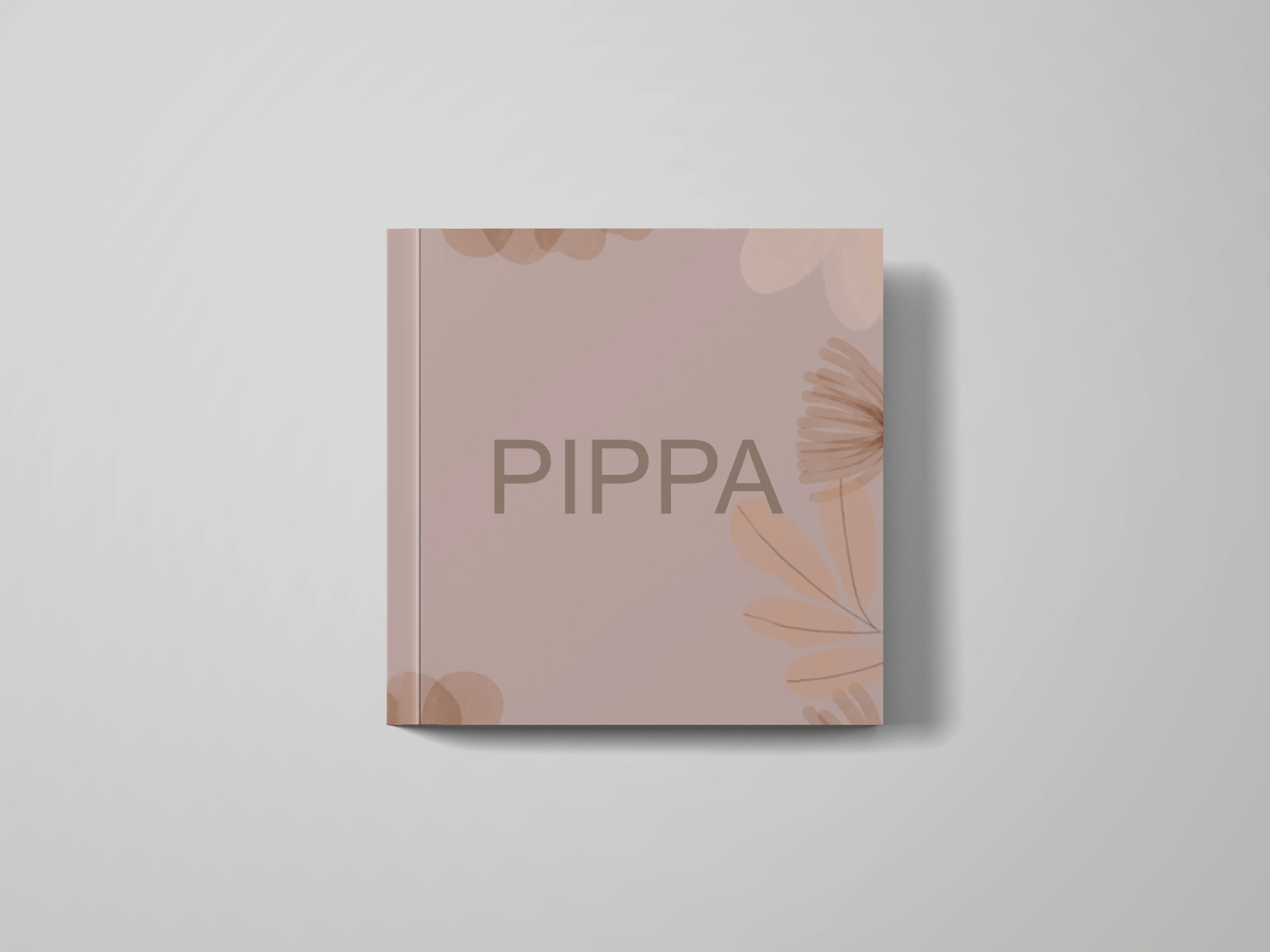 kraambezoekboek met zachtroze bloemprint in watercolor