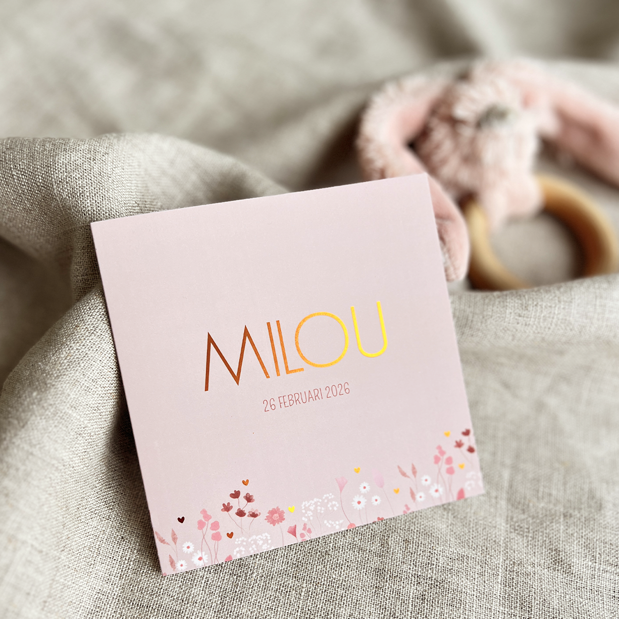 Geboortekaartje Droogbloemen Yuna