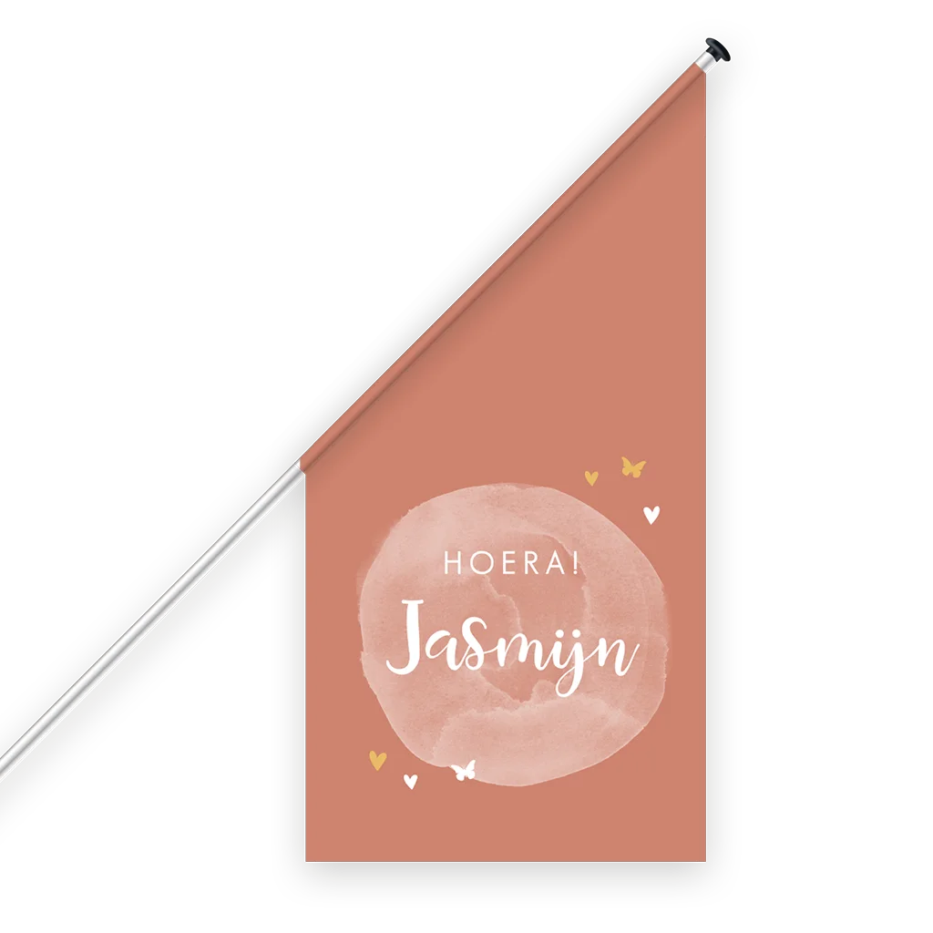 Geboortevlag met vlinders