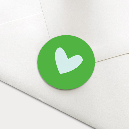 Sluitsticker hartje kleurrijk
