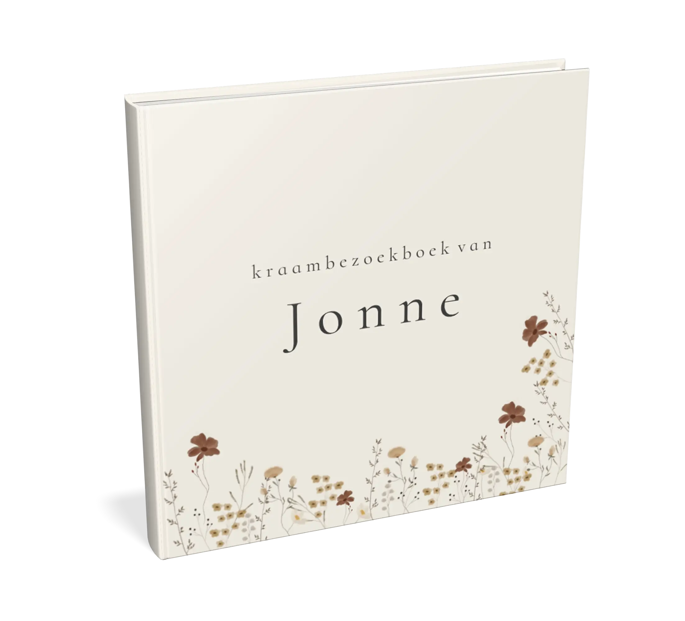 Kraambezoekboek klassiek met veldbloemen - met invulpagina's