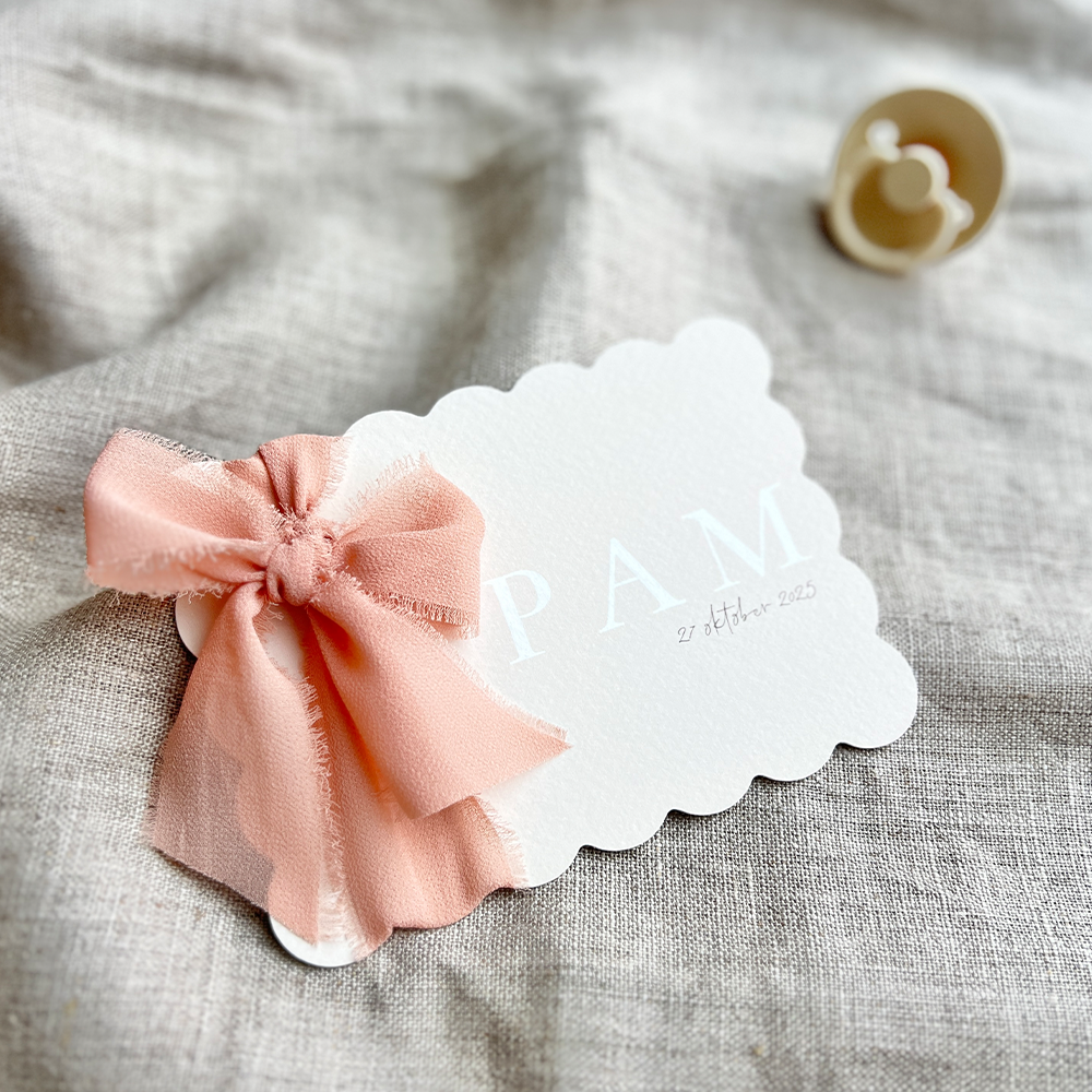 Geboortekaartje Meisje Koekvorm Cookie Lint