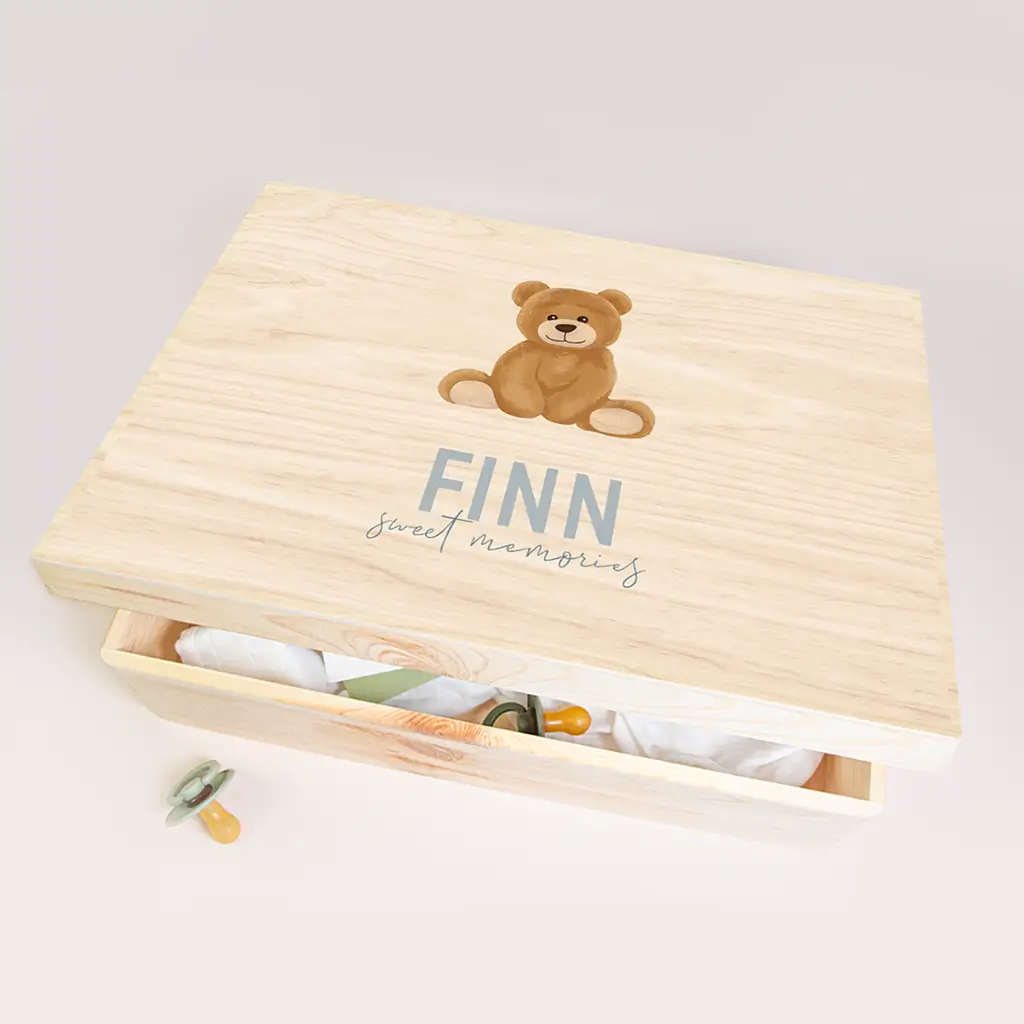 Memorybox met teddybeer