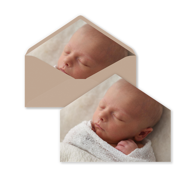 Envelop inlay met eigen foto voor 22 x 11 envelop