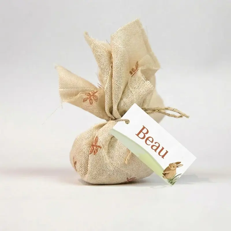 Doopsuiker labeltje met konijntje - per 10 stuks