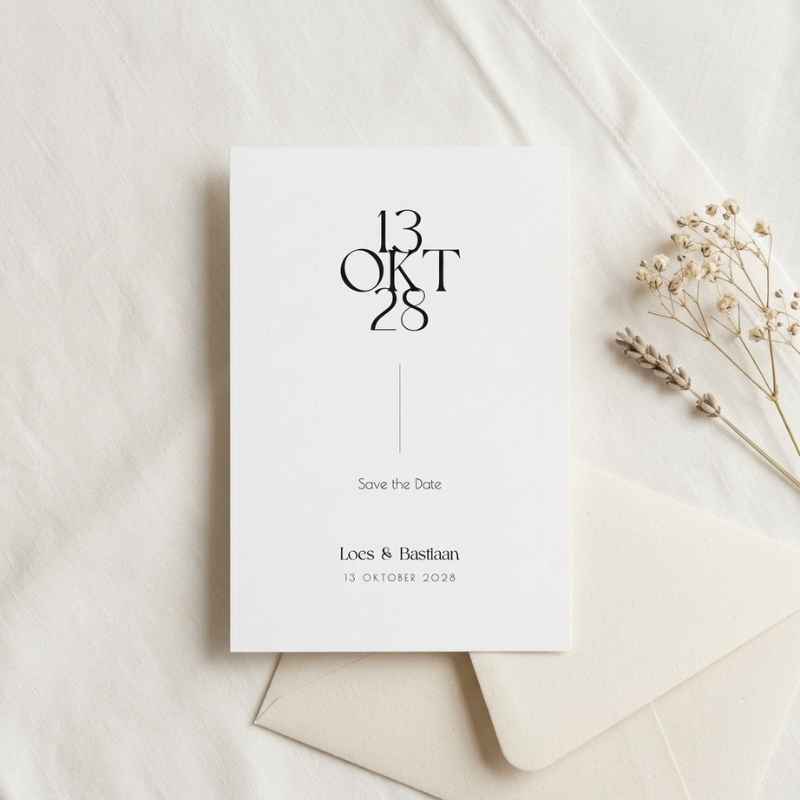 Save the Date modern datum initialen