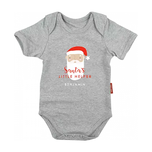 Kerst romper grijs met kerstman