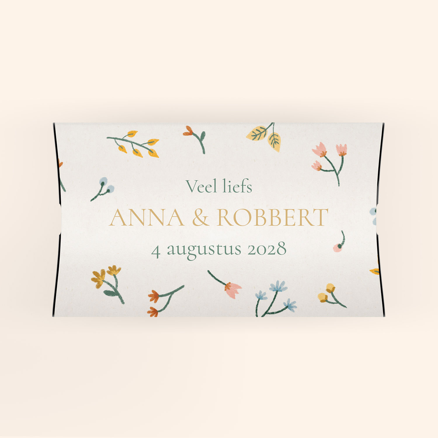 Gondeldoosje bedankje romantische bloemen